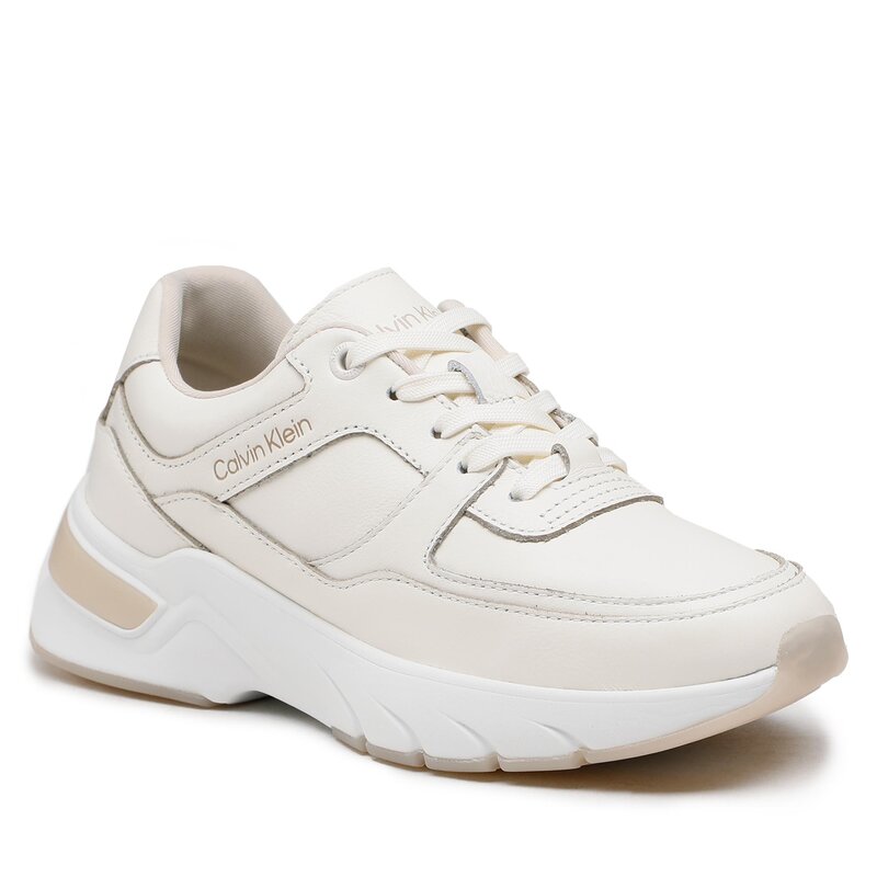 Sneakers Calvin Klein Elevated Runner Lace Up HW0HW01351 Marshmallow/Feather Gray 0K6 Sneakers Halbschuhe Damenschuhe