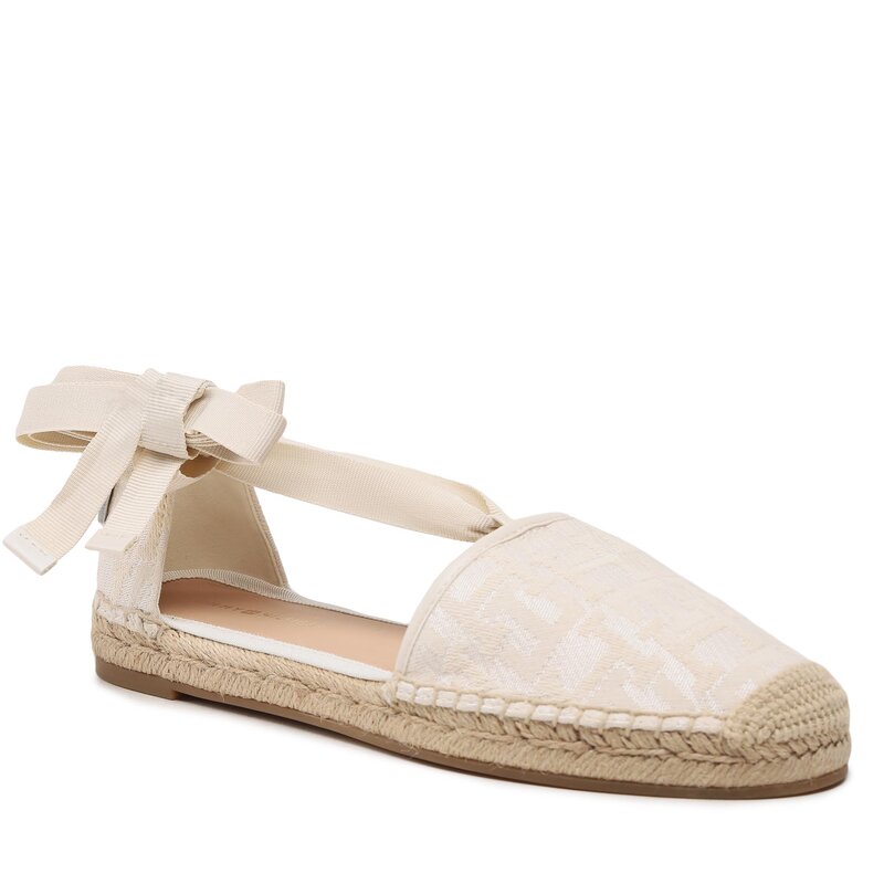 Espadrilles Tommy Hilfiger Closed Toe Espadrille Monogram W FW0FW07253 Whitedenimmonogram Espadrilles Halbschuhe Damenschuhe