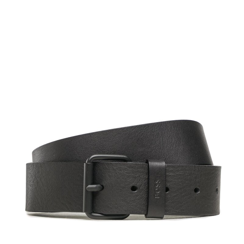Herrengürtel Boss 50491869 Black 01 Herrengürtel Gürtel Leder-Galanterie Zubehör