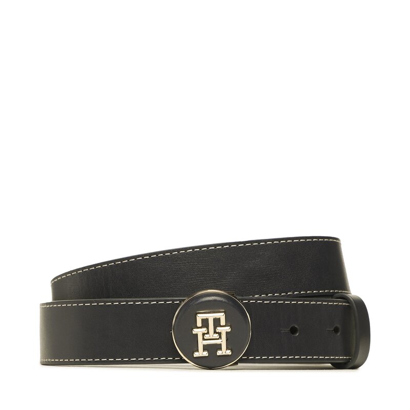 Damengürtel Tommy Hilfiger Th Round Chic 3.0 AW0AW14621 DW6 Damengürtel Gürtel Leder-Galanterie Zubehör