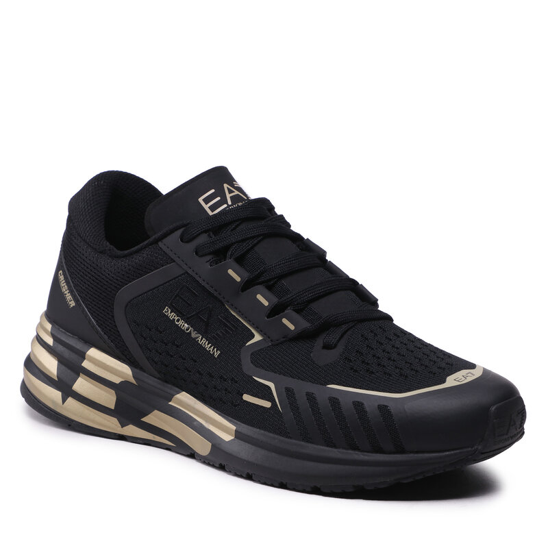 Sneakers EA7 Emporio Armani X8X094 XK239 M701 Triple Black/Gold Training Sneakers Halbschuhe Herrenschuhe
