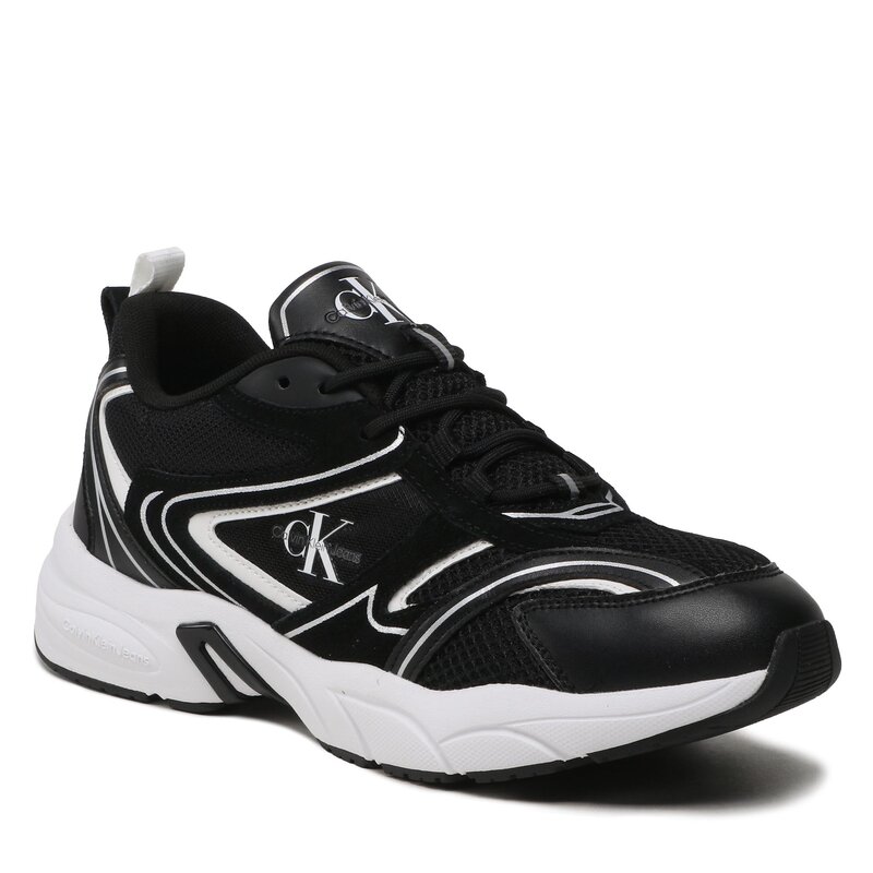 Sneakers Calvin Klein Jeans Retro Tennis Su-Mesh YM0YM00589 Black/White BEH Sneakers Halbschuhe Herrenschuhe