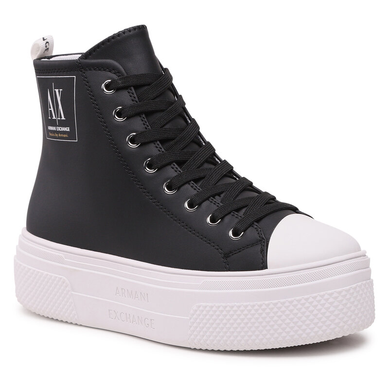 Sneakers aus Stoff Armani Exchange XDZ025 XV694 00002 Black Turnschuhe Halbschuhe Damenschuhe