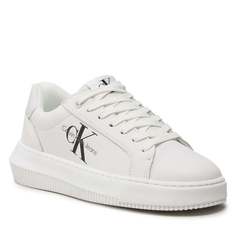 Sneakers Calvin Klein Jeans Chunky Cupsole Laceup Mon Lth Wn YW0YW00823 White YBR Sneakers Halbschuhe Damenschuhe