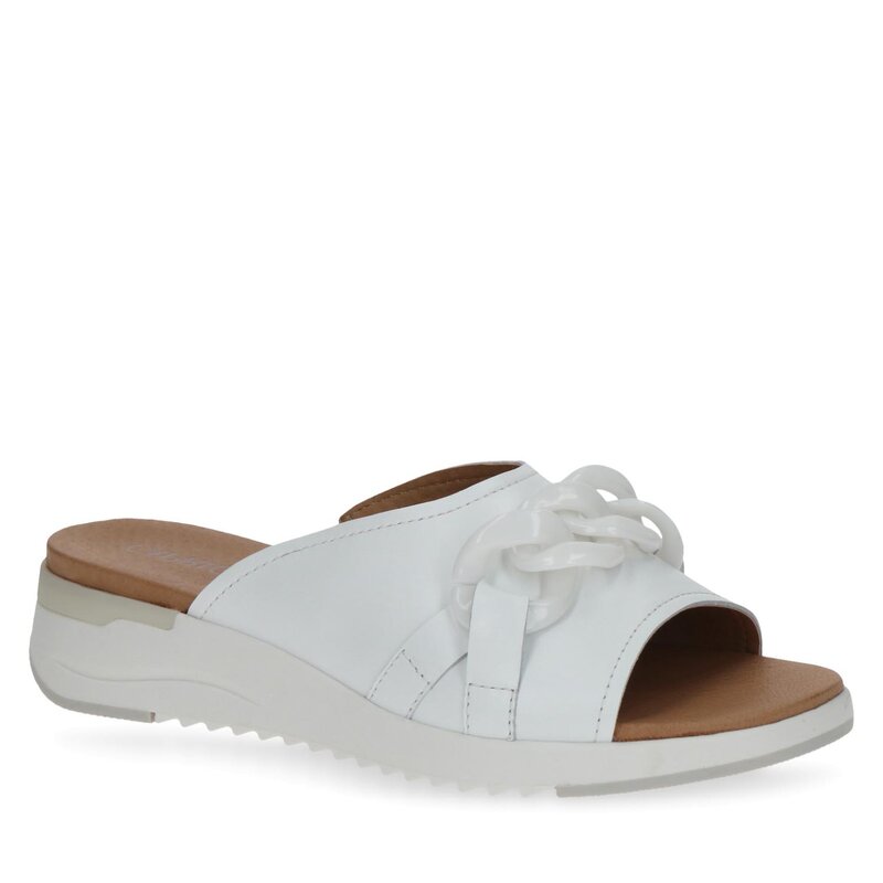 Pantoletten Caprice 9-27206-20 White Nappa 102 Alltägliche Pantoletten Pantoletten Pantoletten und Sandaletten Damenschuhe