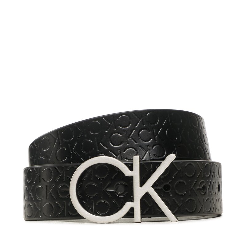 Damengürtel Calvin Klein Re-Lock Ck Logo Belt 30Mm Emb Mn K60K610981 BAX Damengürtel Gürtel Leder-Galanterie Zubehör
