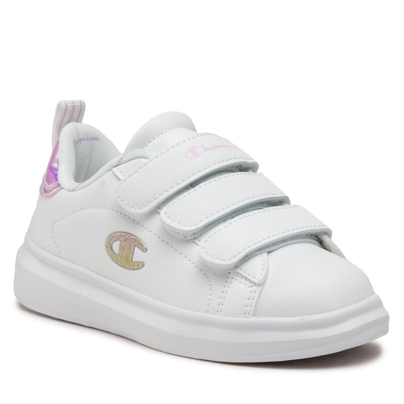 Sneakers Champion Angel G Ps S32514-CHA-WW009 Wht Klettverschluss Halbschuhe Mädchen Kinderschuhe