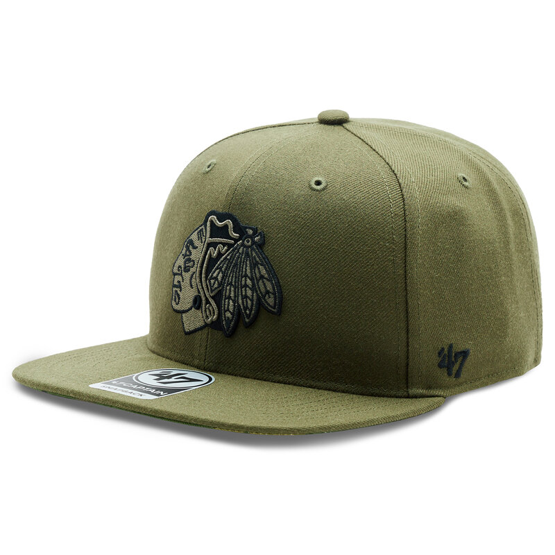 Cap 47 Brand NHL Chicago Blackhawks Ballpark Camo 47 CAPTAIN H-BCAMO04WBP-SW Sandalwood Caps Damen Mützen Mützen Textilien Zubehör