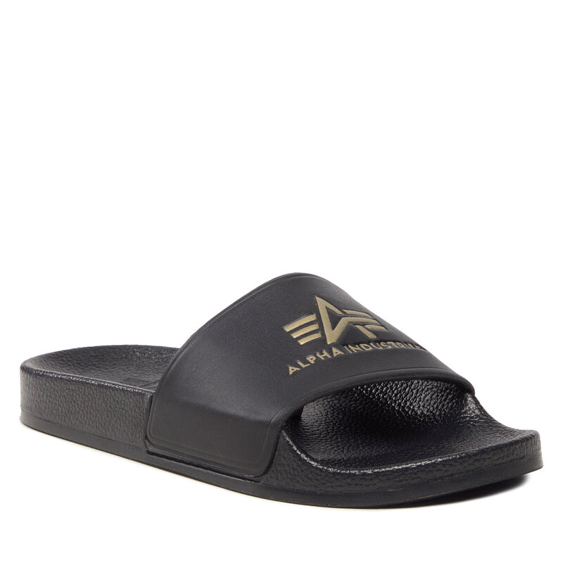 Pantoletten Alpha Industries Alpha Silder 106956 Black/Yellow Gold Unisex