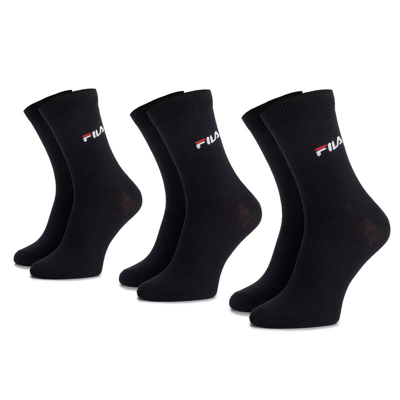 3er-Set hohe Unisex-Socken Fila F9630 Navy Hohe Damen Socken Textilien Zubehör