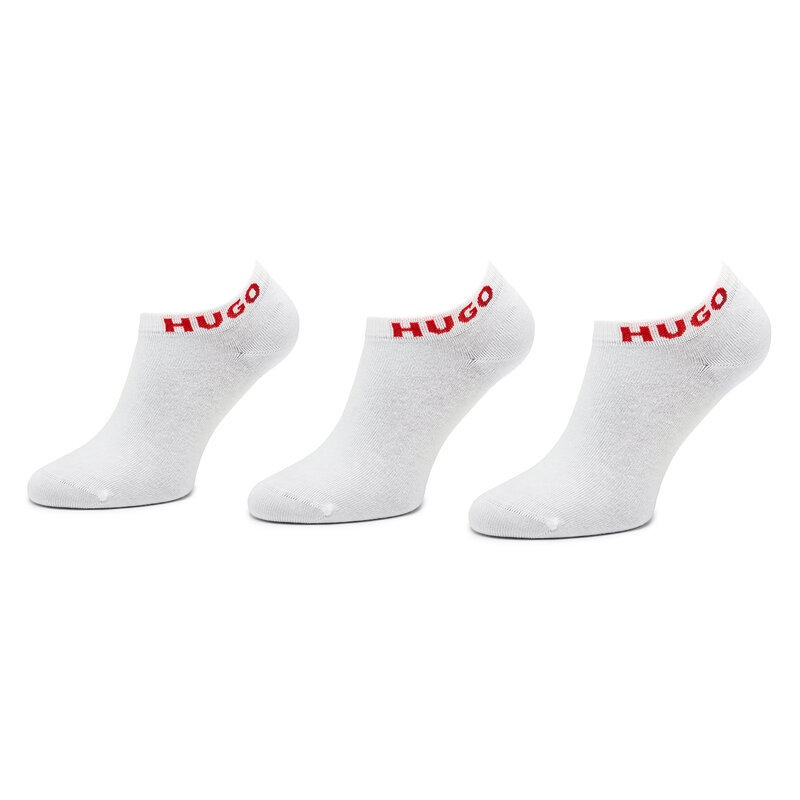 Niedrige Damensocken Hugo 50483111 White 100 Niedrige Damen Socken Textilien Zubehör