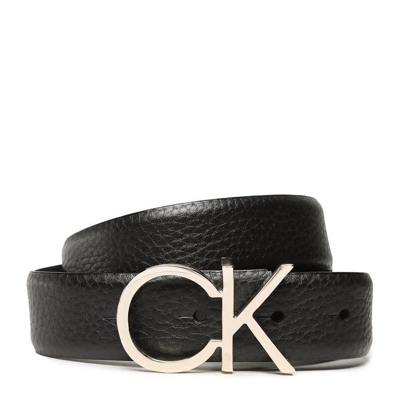 Damengürtel Calvin Klein Re-Lock Ck Logo Belt 30 Mm Pbl K60K610413 BAX Damengürtel Gürtel Leder-Galanterie Zubehör