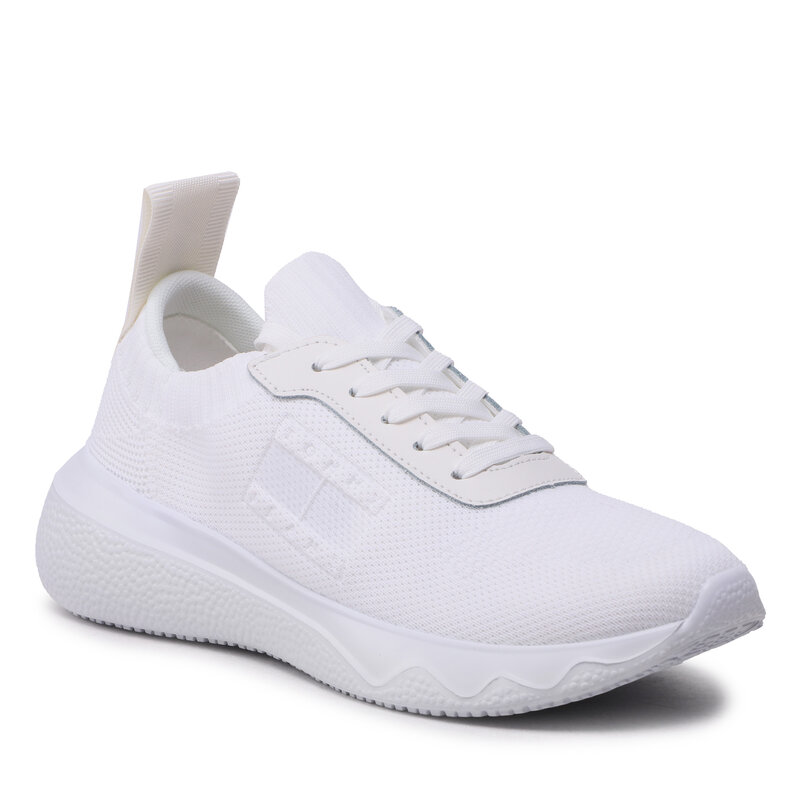 Sneakers Tommy Jeans Flexi Contrast Brand EN0EN02139 Ecru YBL Sneakers Halbschuhe Damenschuhe