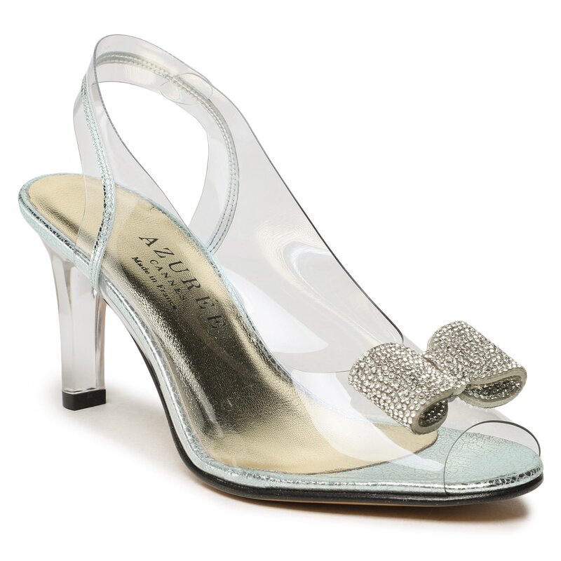 Sandalen Azurée Mef 01TC Sombo Argent Elegante Sandalen Sandalen Pantoletten und Sandaletten Damenschuhe