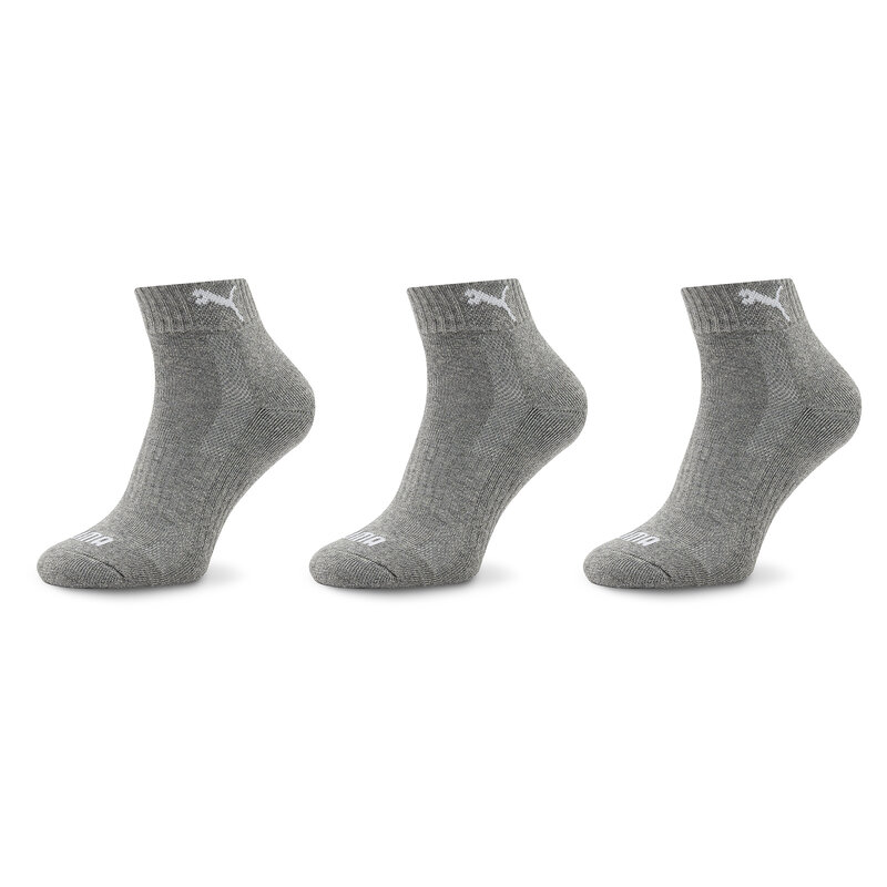 3er-Set hohe Unisex-Socken Puma 907943 03 Middle Grey Melange Hohe Damen Socken Textilien Zubehör