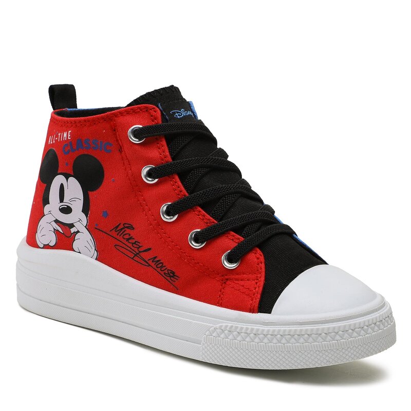 Sneakers aus Stoff Mickey&Friends CA22318B-DSTC Red Reißverschluss Halbschuhe Jungen Kinderschuhe