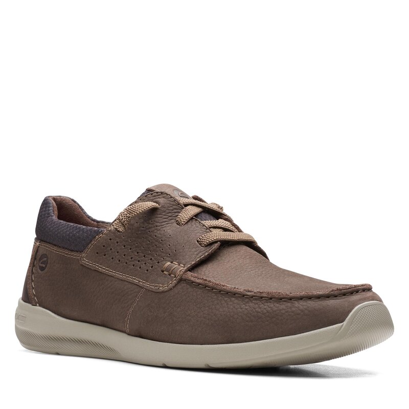 Halbschuhe Clarks Gorwin Moc 26164686 Brown Nubuck Halbschuhe Herrenschuhe