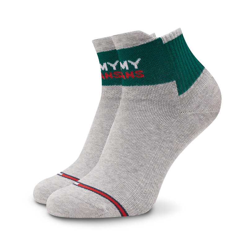 Hohe Unisex-Socken Tommy Jeans 701220288 Green 002 Hohe Damen Socken Textilien Zubehör