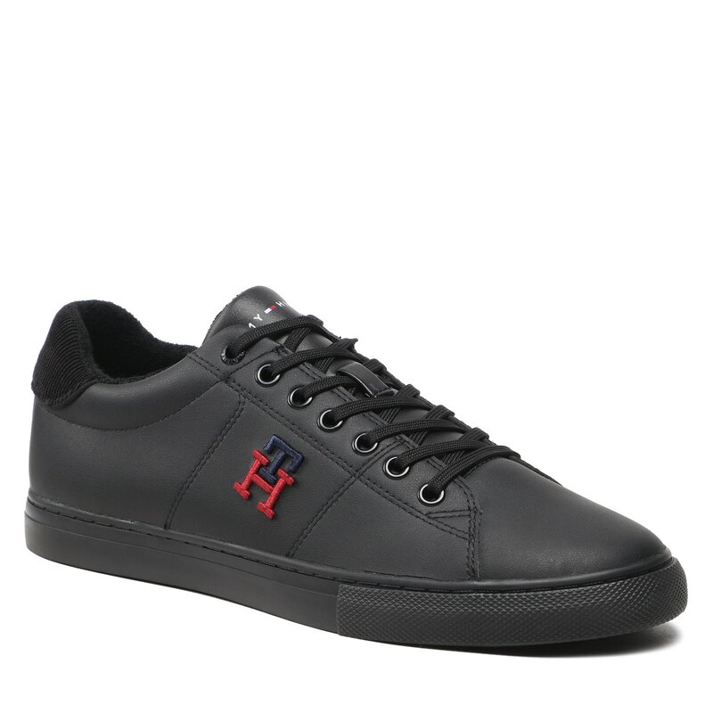 Sneakers Tommy Hilfiger Core Vulc Varsity Monogram FM0FM04350 Black BDS Sneakers Halbschuhe Herrenschuhe