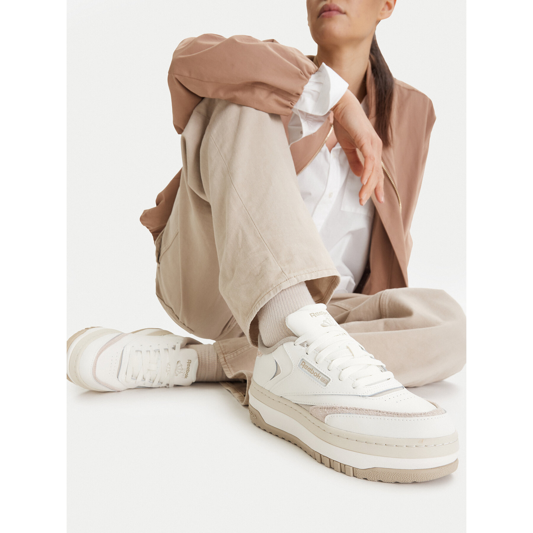 Sneakersy Reebok EO-CLUB C EXTRA 100201420 Béžová