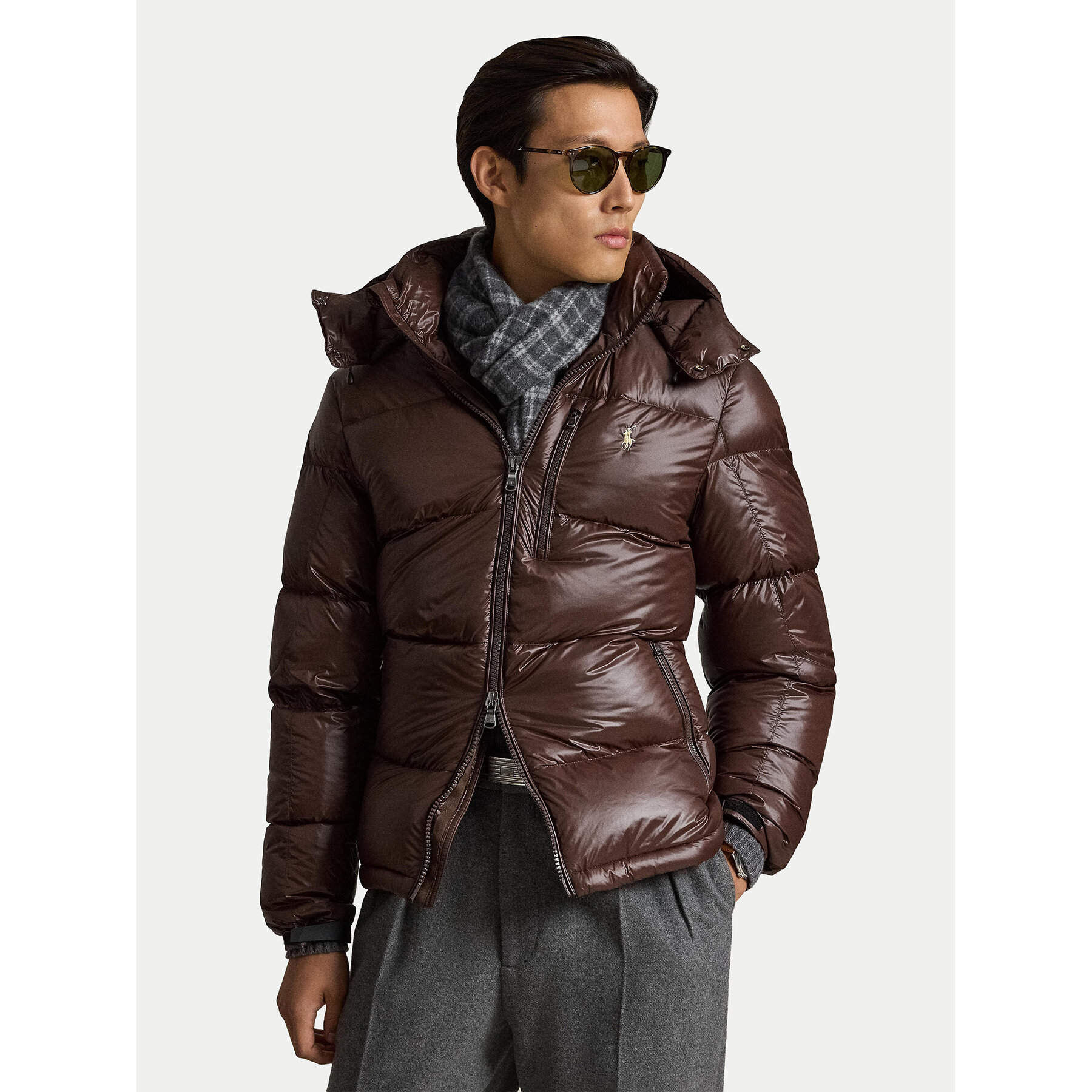 Polo Ralph Lauren Daunenjacke 710968281500 Dunkelbraun Regular Fit