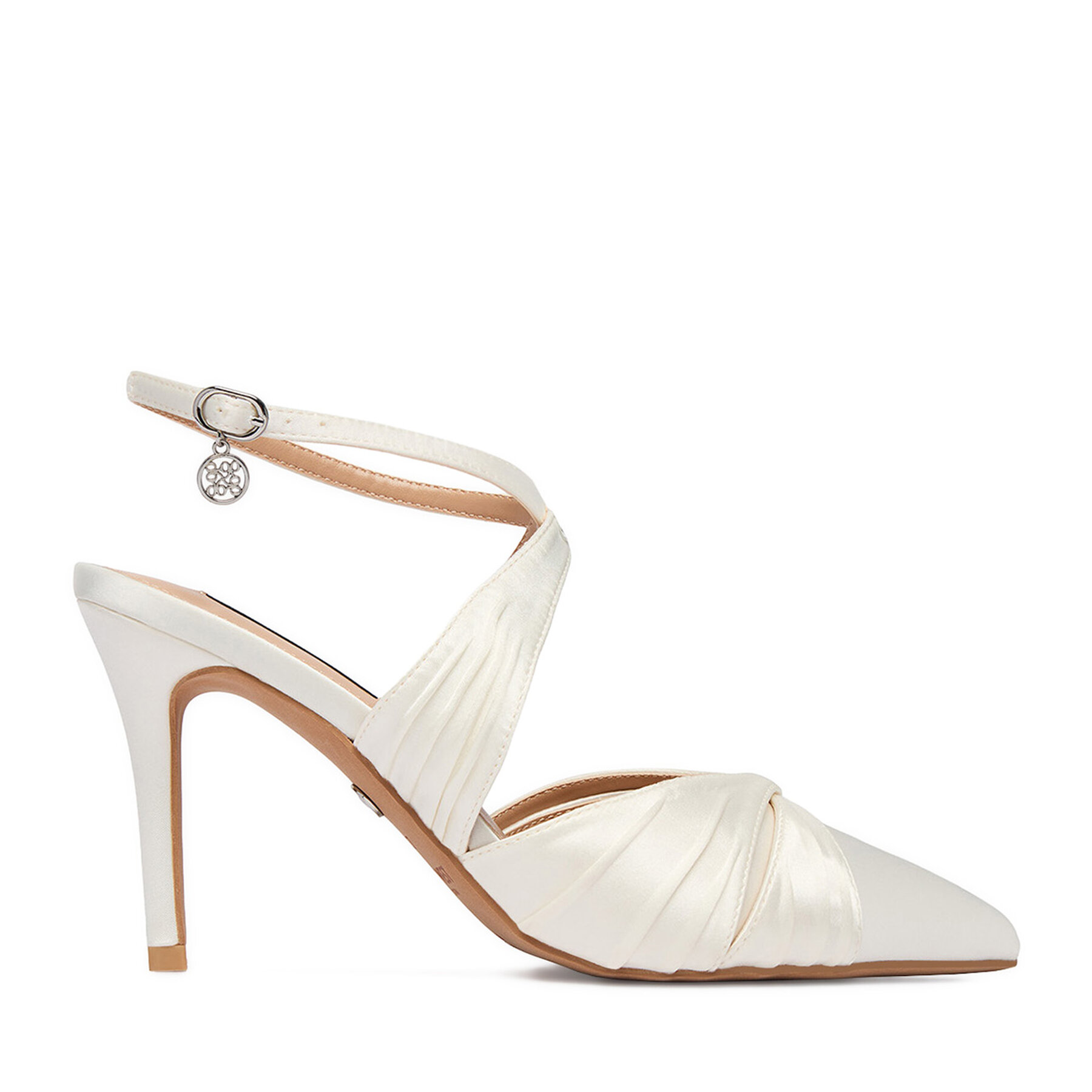 Pantofi cu toc subțire Nine West CEO-259-73 02 Crem
