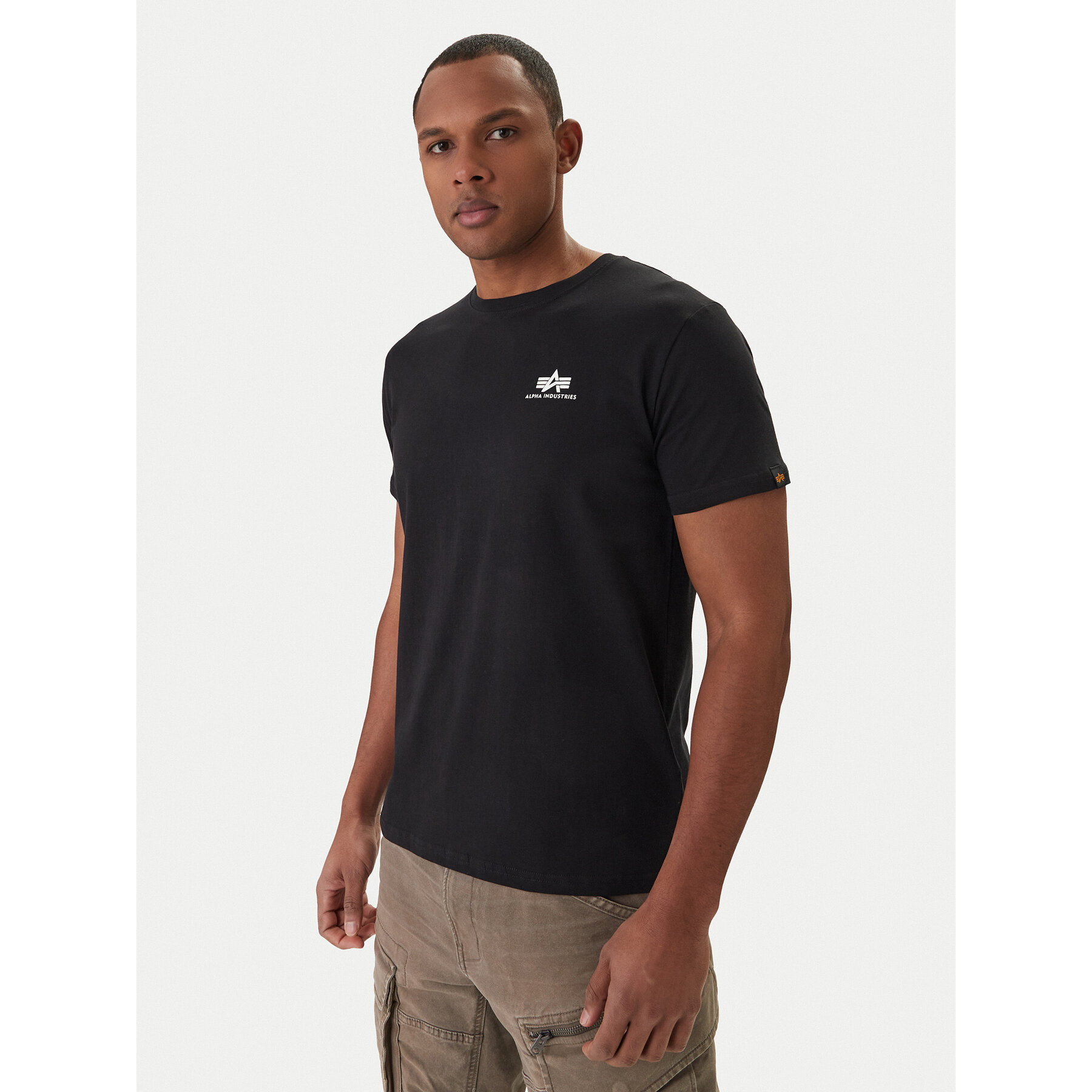 Alpha Industries Majica Basic 188505 Črna Regular Fit
