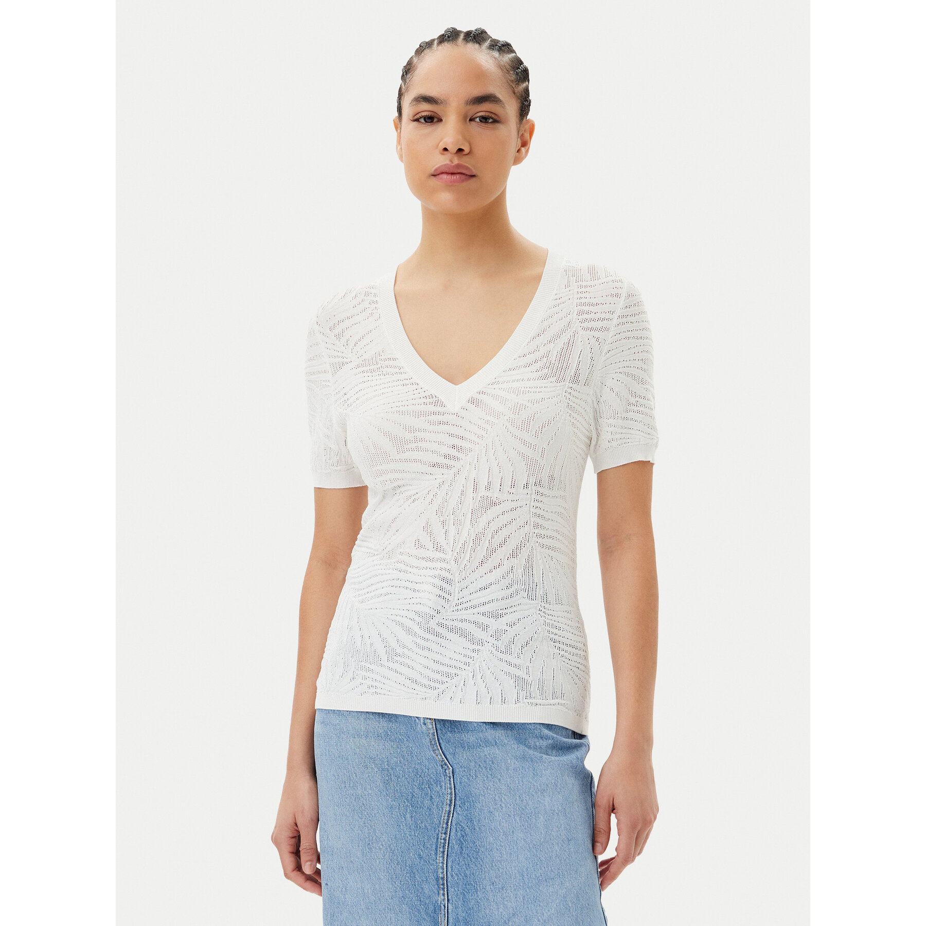 Morgan Pullover 251-MPALM Weiß Regular Fit