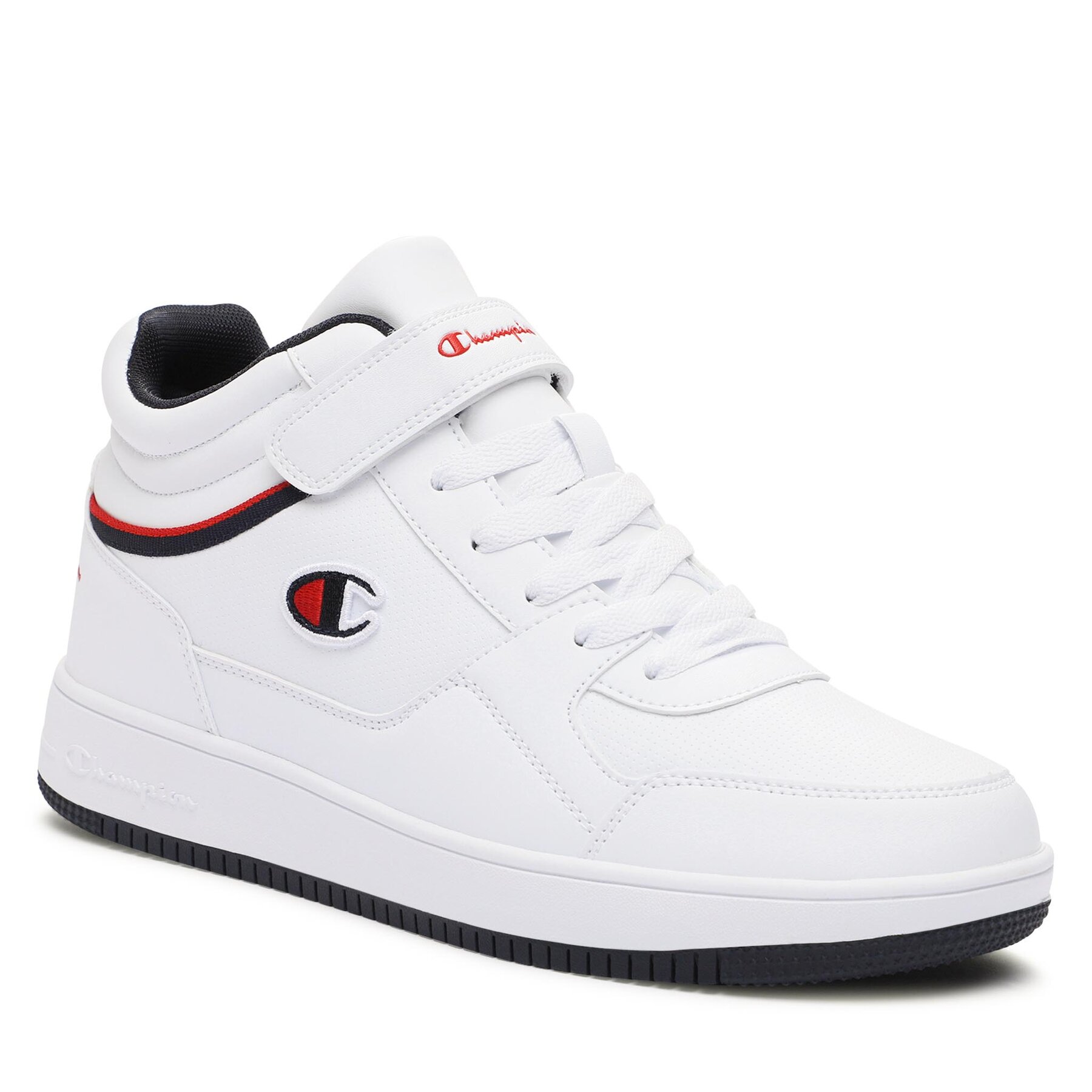 Superge Champion Rebound Mid Mid Cut Shoe S21904-WW008 Wht/Navy/Red