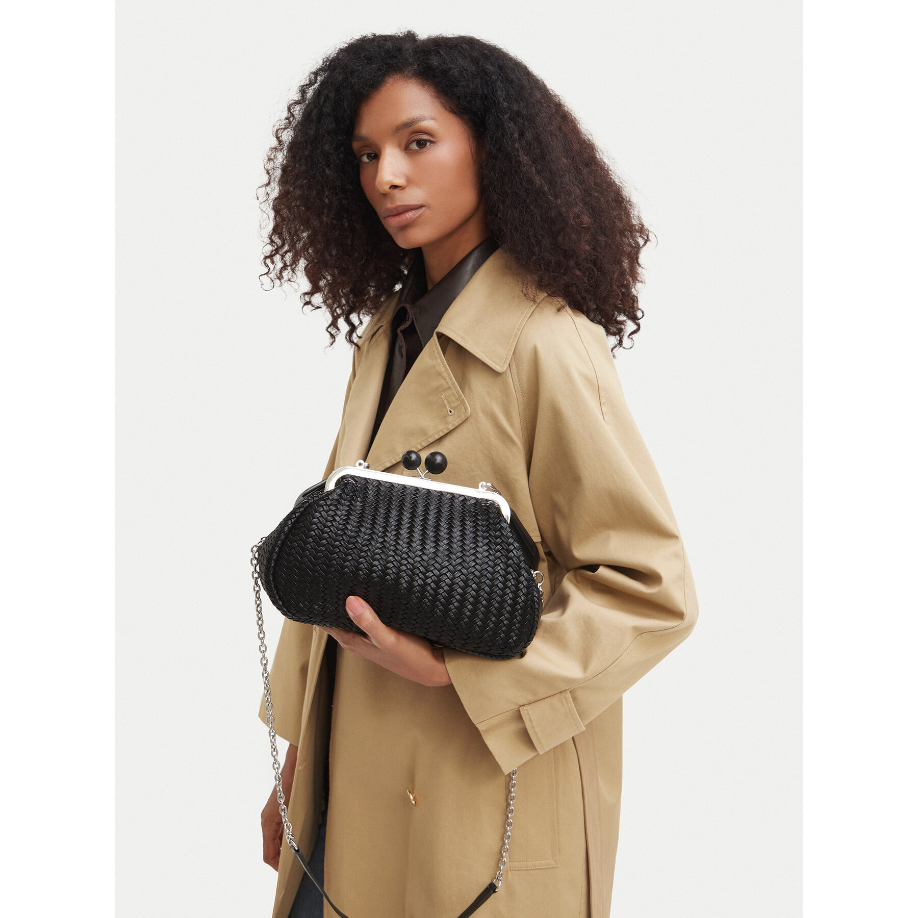 Дамска чанта Weekend Max Mara Kaere 2625516074 Черен