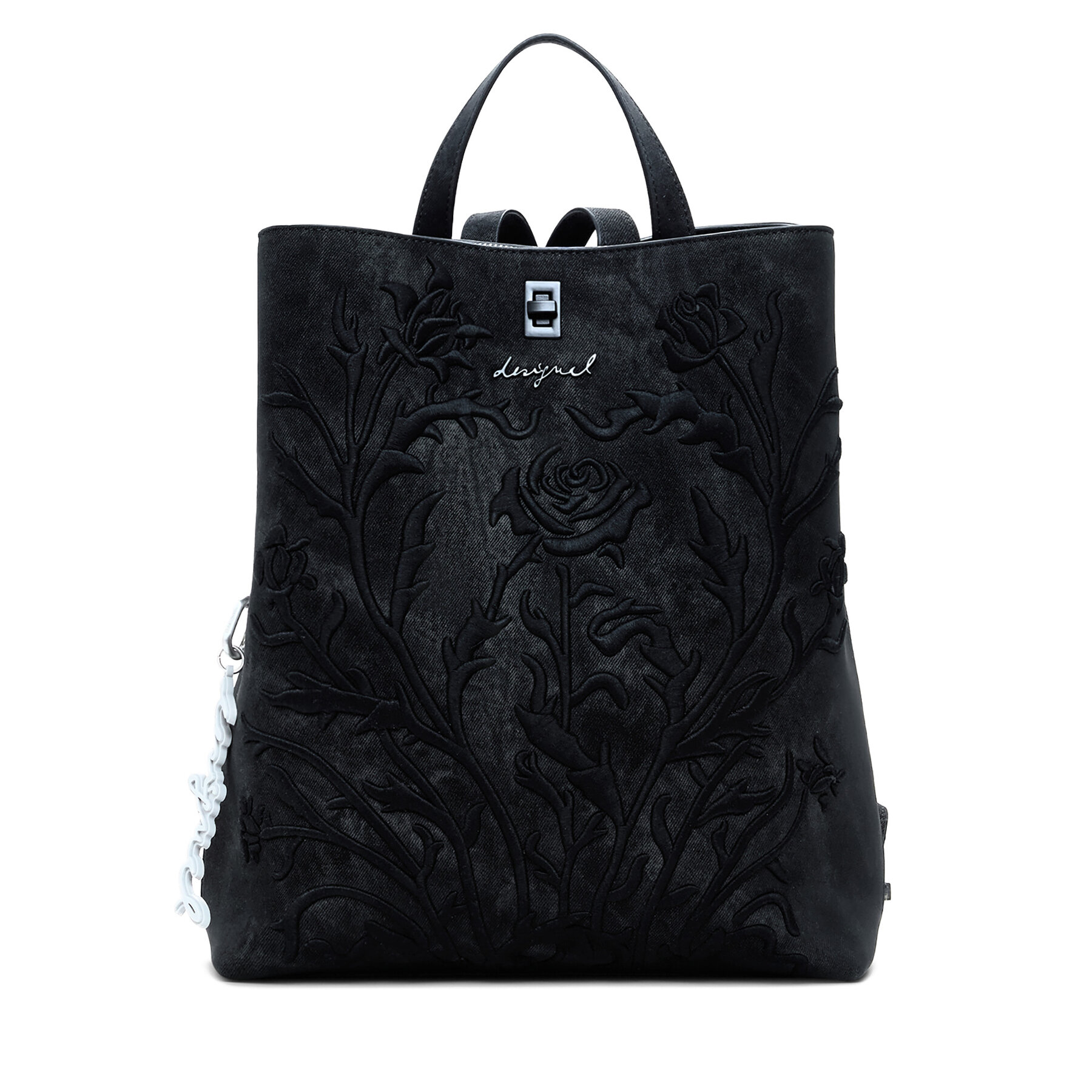 Geantă Desigual Romeo Floral Total B 25WAKP06 Negru