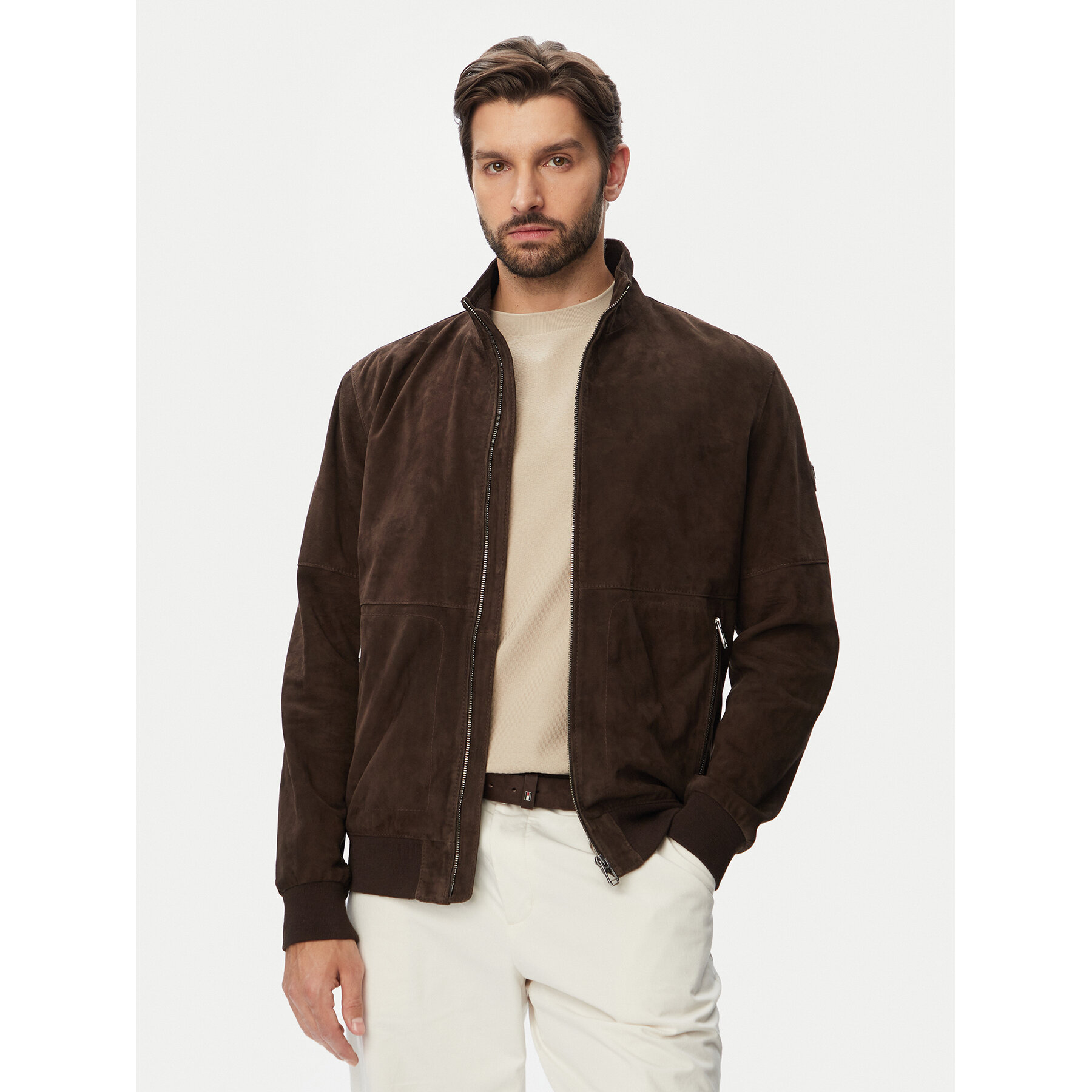 JOOP! Lederjacke 1500158 80100853 Braun Regular Fit