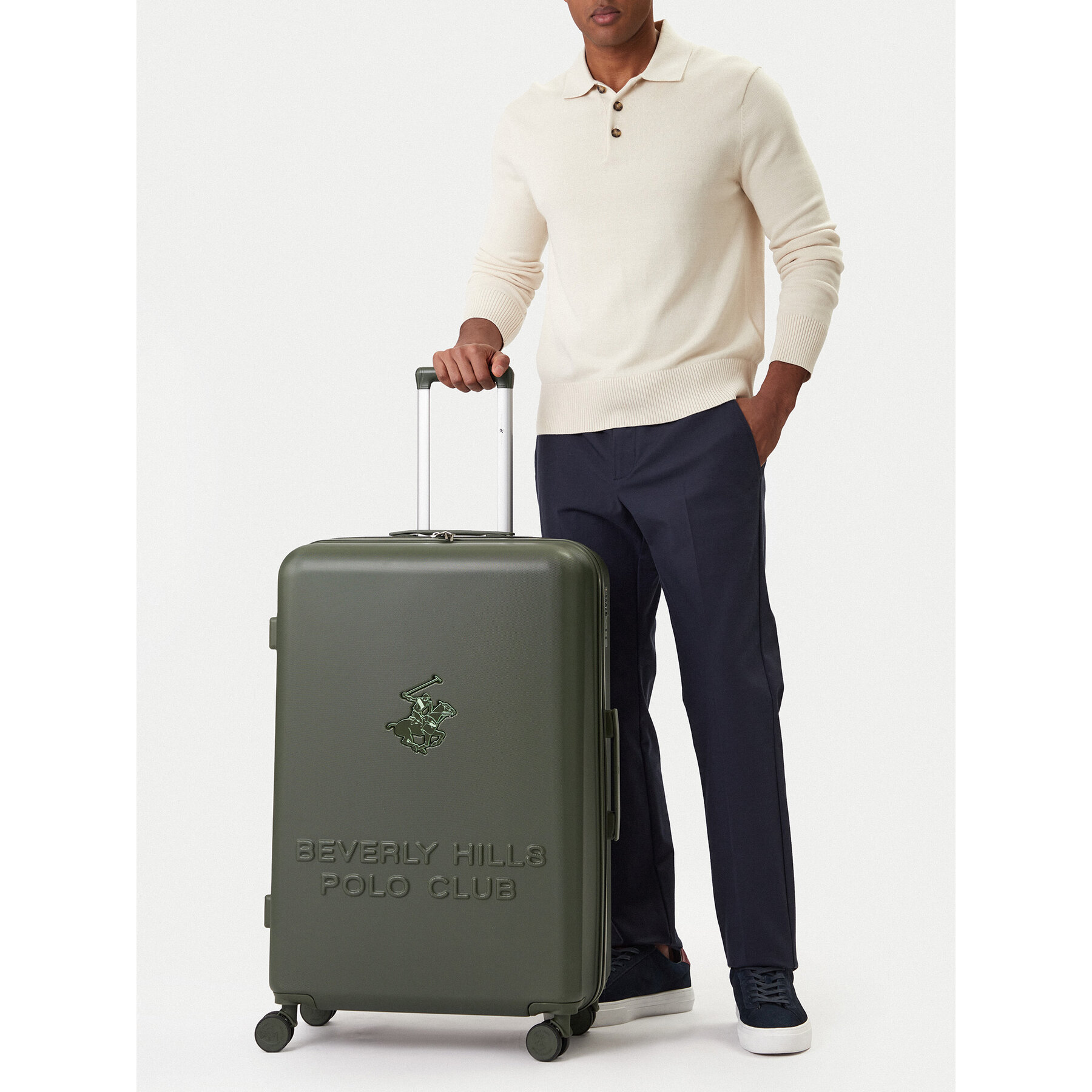 Veľký kufor Beverly Hills Polo Club CEO-BHPC-L-003-08-KHAKI Kaki