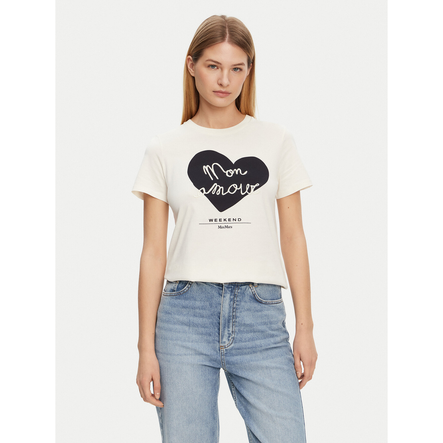 Weekend Max Mara Weekend Max Mara T-Shirt Vello 2515971051 Εκρού Regular Fit