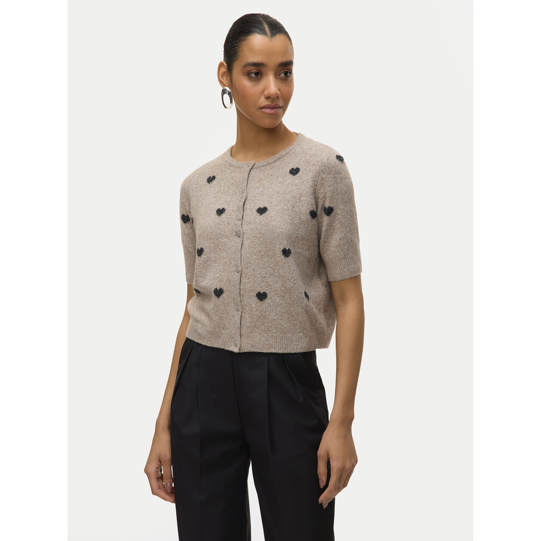 Vero Moda Strickjacke Doffy 10330795 Beige Regular Fit