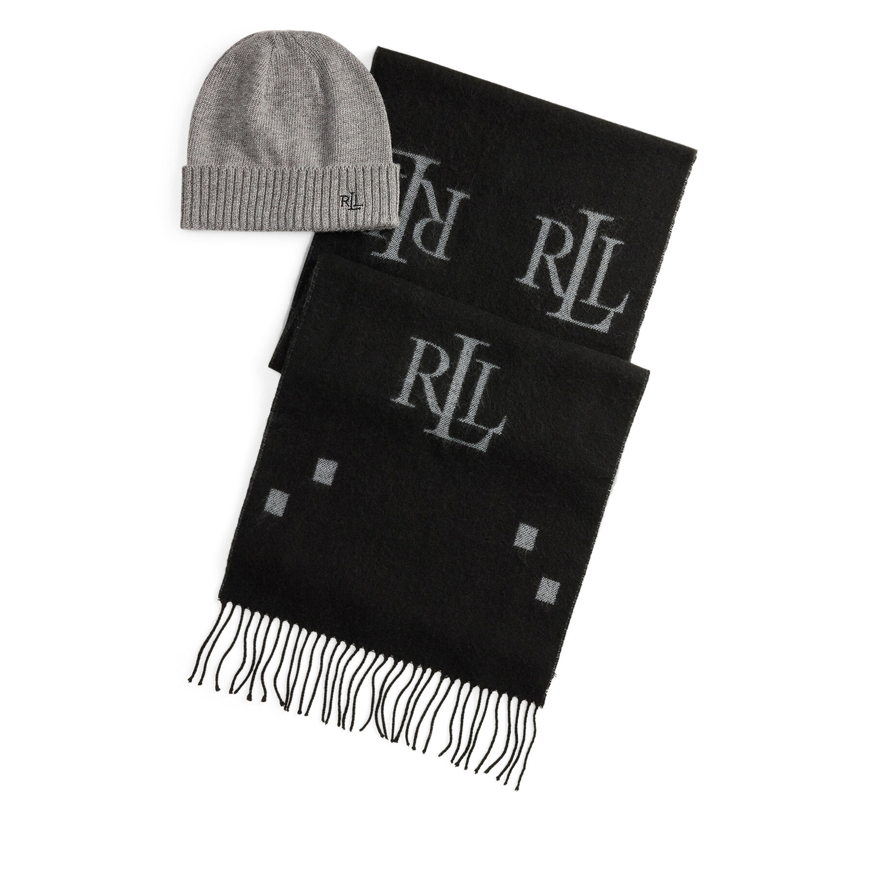 Set Fular și Căciulă LAUREN RALPH LAUREN LAUREN RALPH LAUREN-454P04457 Negru