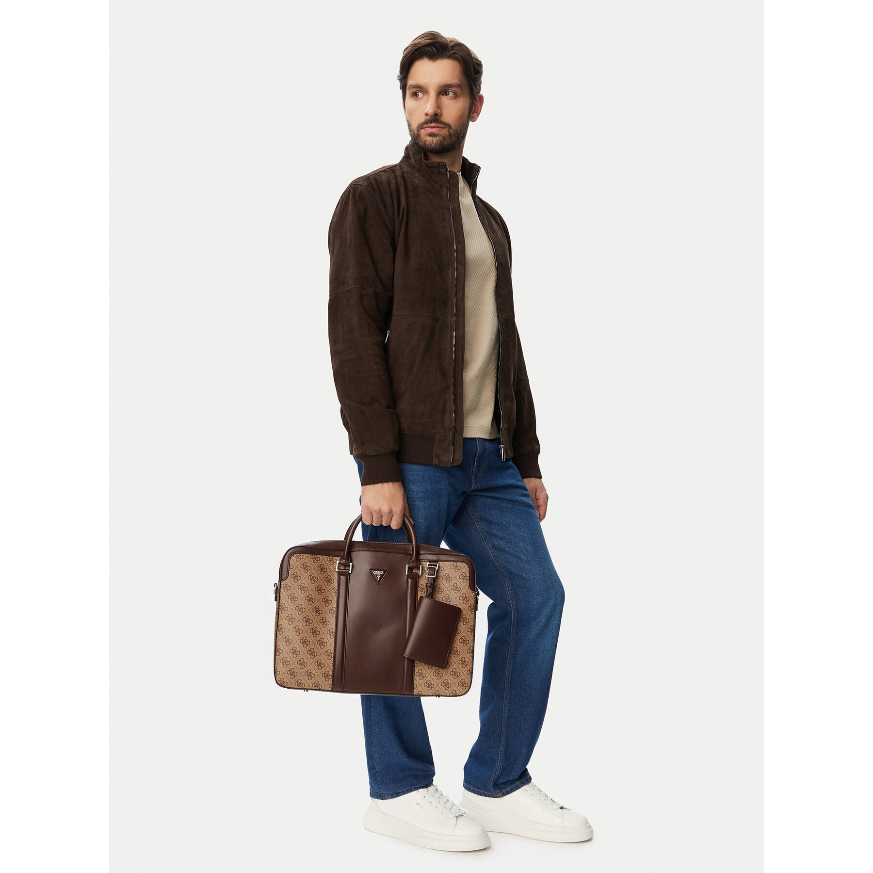 Чанта за лаптоп Guess HMMILL P6269 Светлокафяв