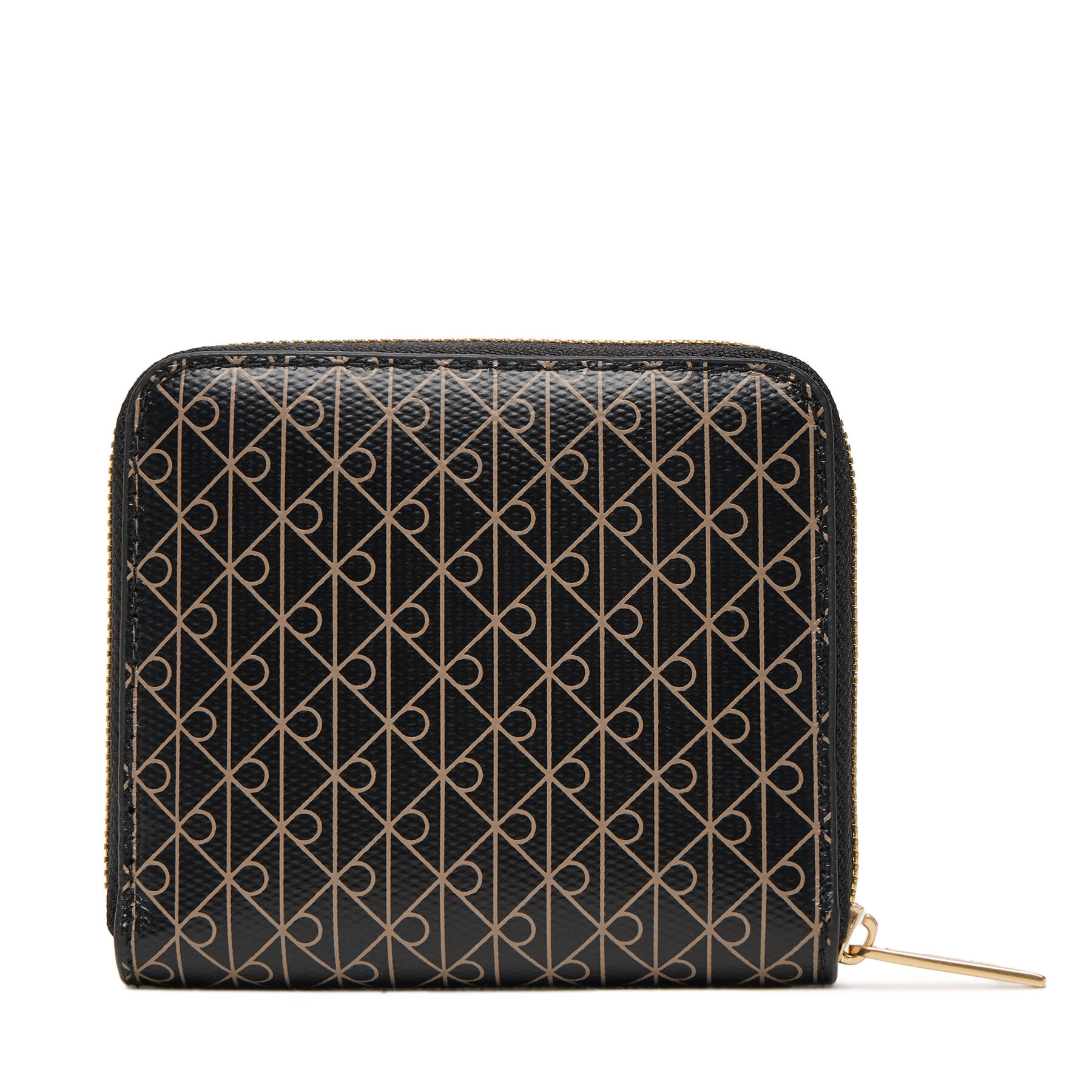 Mali ženski novčanik Calvin Klein Emblem Aop Square Zip Around LV04F1089G Crna