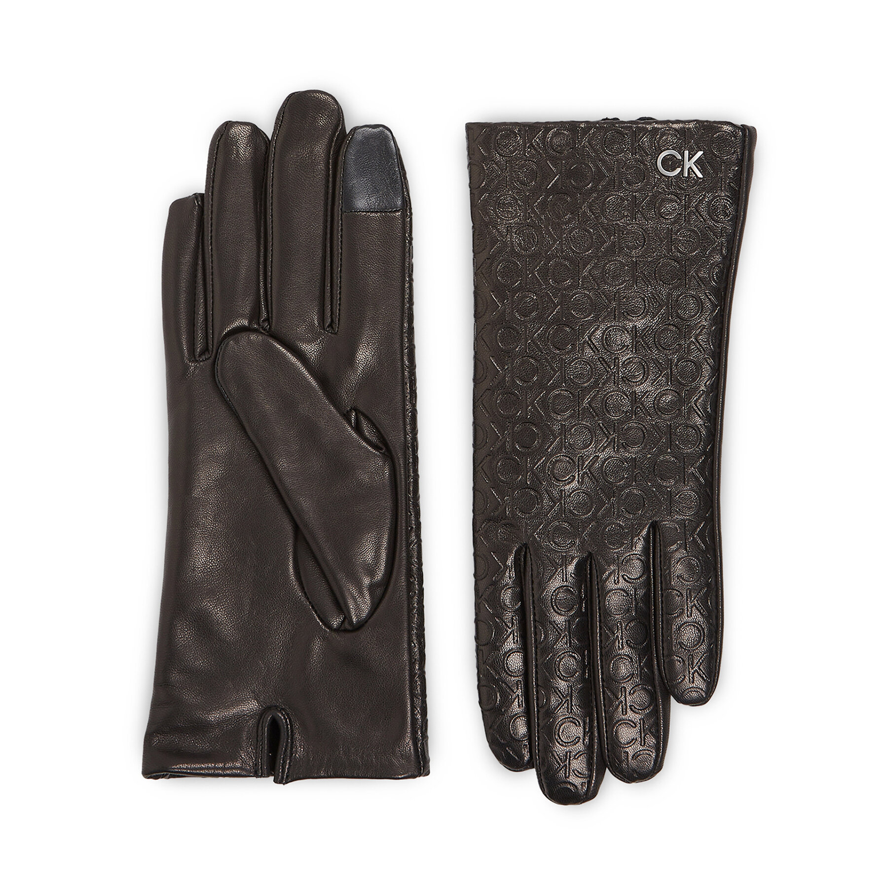 

Жіночі рукавички Calvin Klein Re-Lock Emb/Deb Leather Gloves K60K611165 Ck Black BAX, Чорний