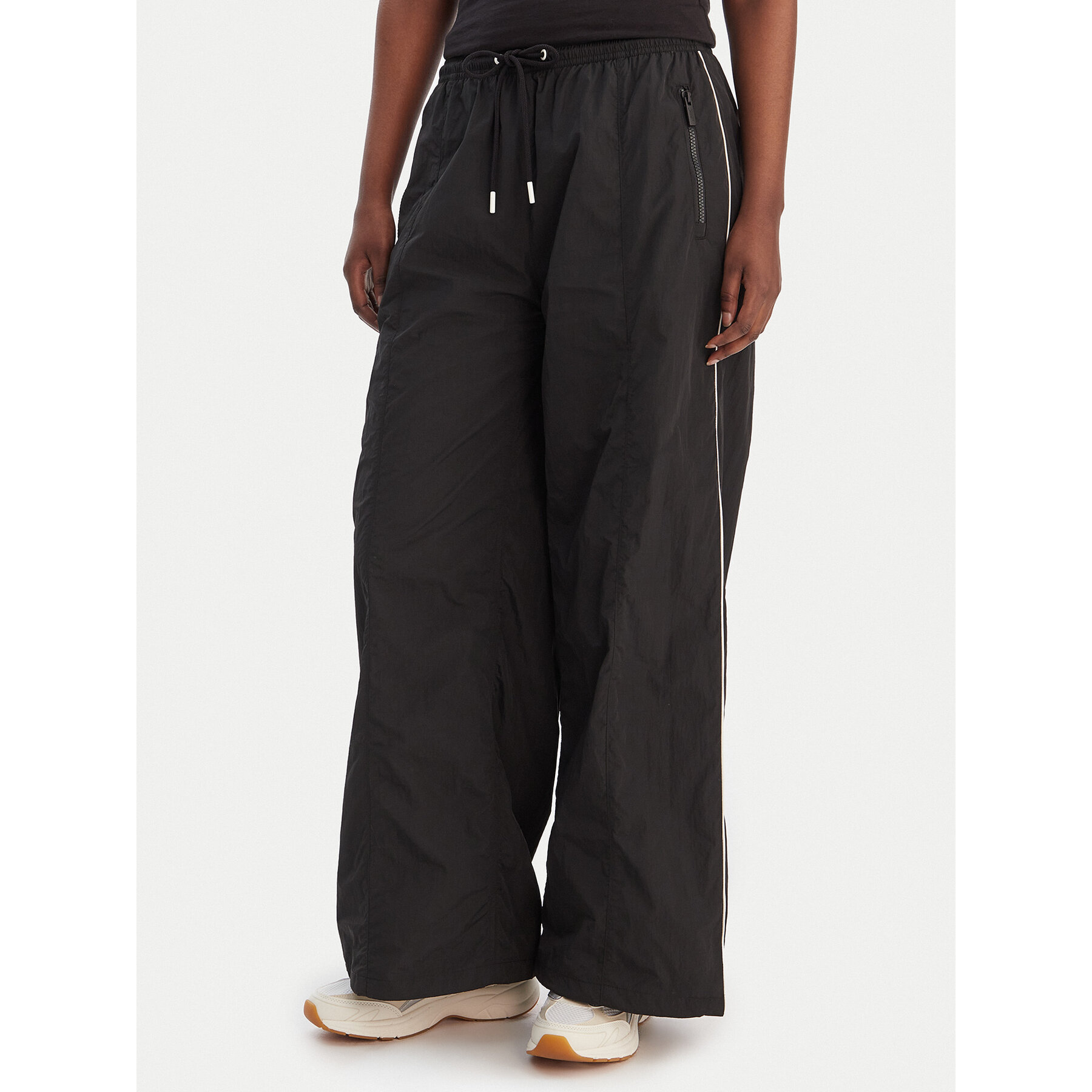 Tommy Jeans Stoffhose DW0DW22289 Schwarz Wide Leg