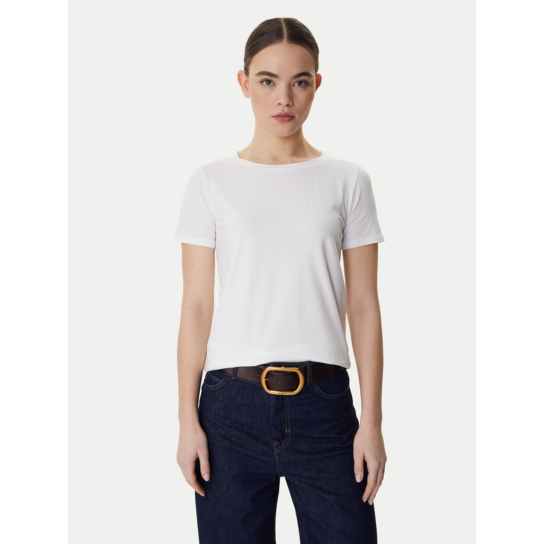 Weekend Max Mara T-Shirt Multib 2615971021 Weiß Regular Fit
