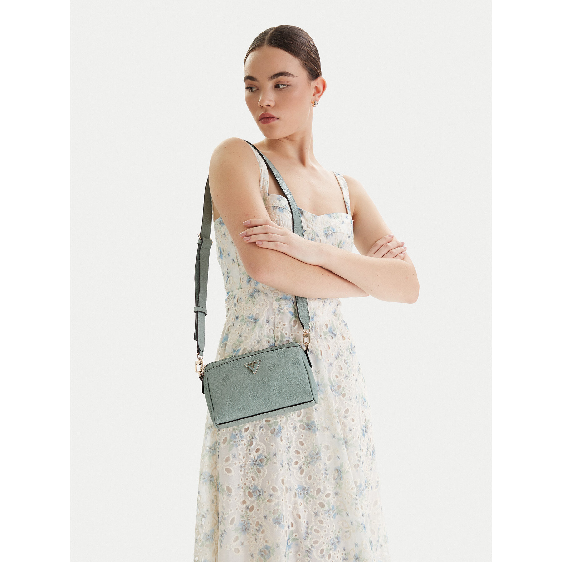 Ročna torba Guess Cresidia II Mini HWPD98 tore88720 Modra