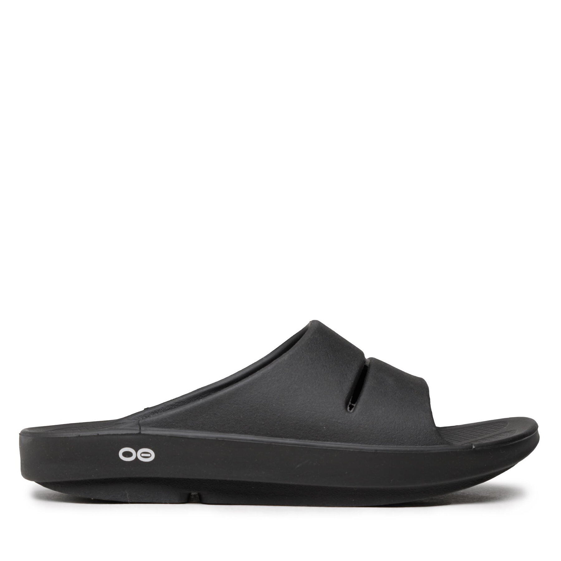 Herren Pantoletten OOfos, Schuhgröße 46, Schwarz, Ooahh