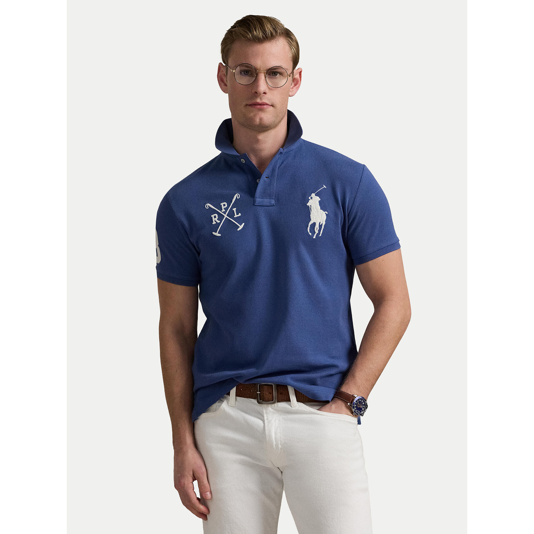 Polo Ralph Lauren Pólóing 710978082003 Sötétkék Custom Slim Fit