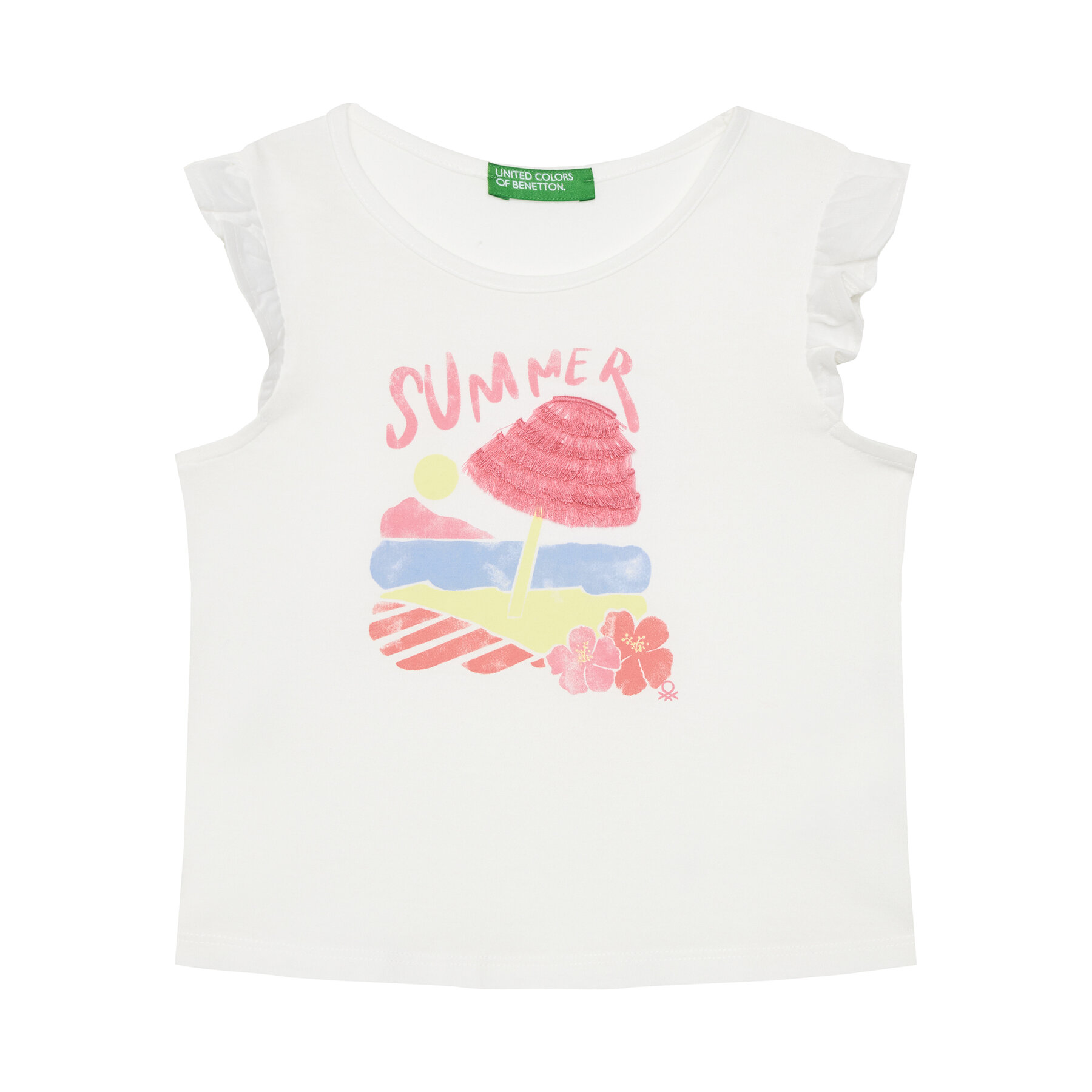 United Colors Of Benetton T-Shirt 3I1XG10JK Weiß Regular Fit