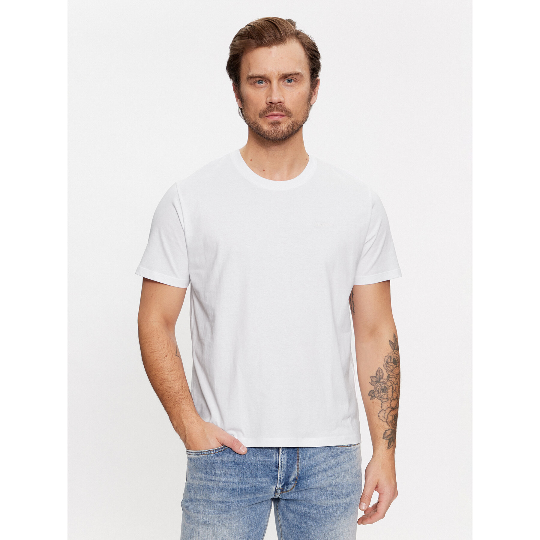 Pepe Jeans T-Shirt Connor PM509206 Λευκό Regular Fit