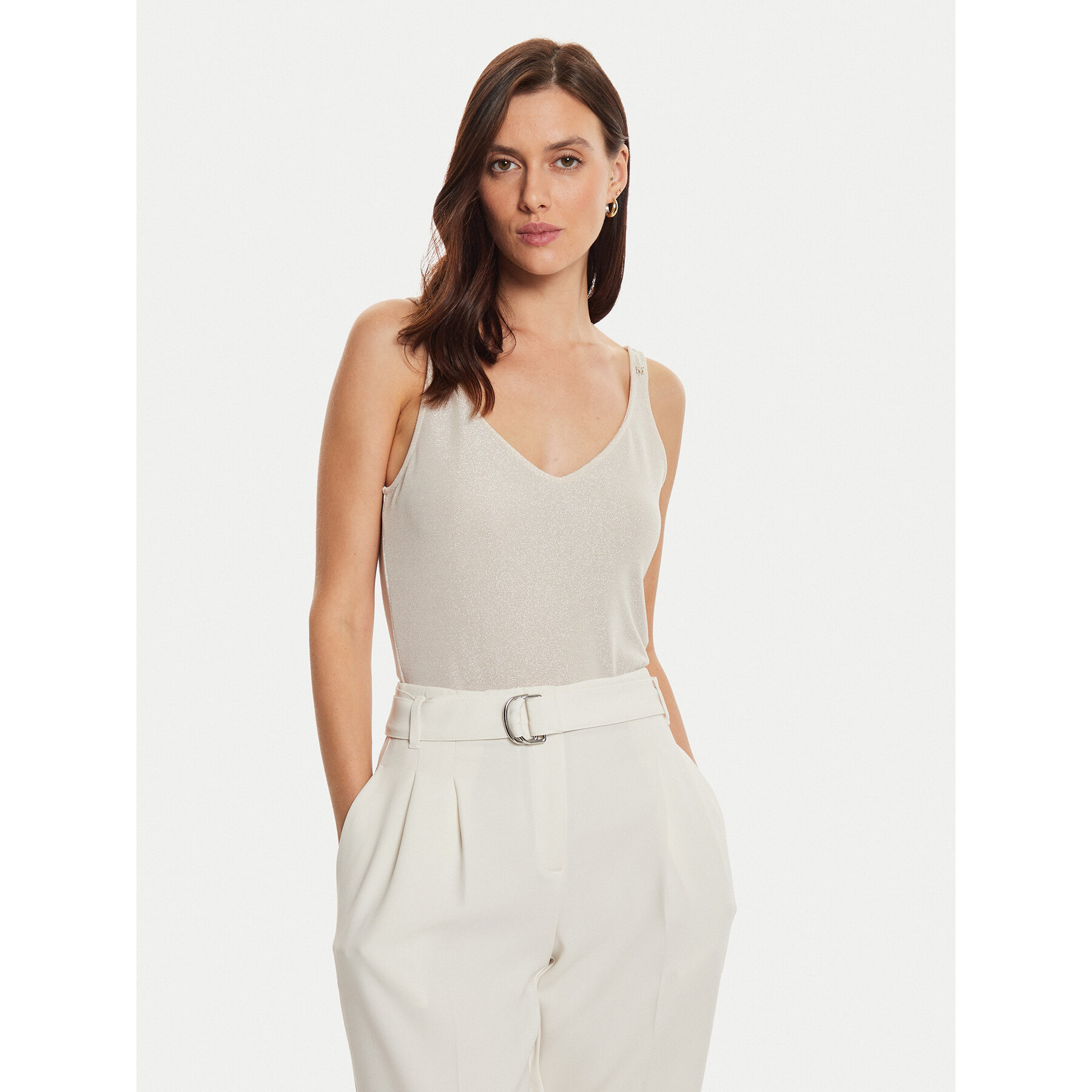 Morgan Τοπ 232-DANIEL Εκρού Slim Fit