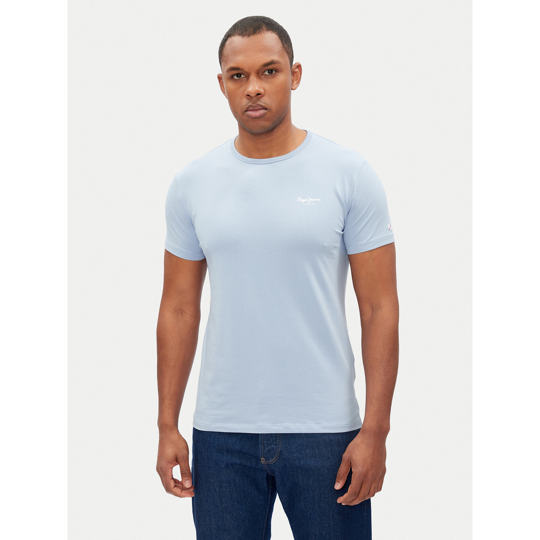 Pepe Jeans T-shirt Original Basic PM508212 Celeste Slim Fit