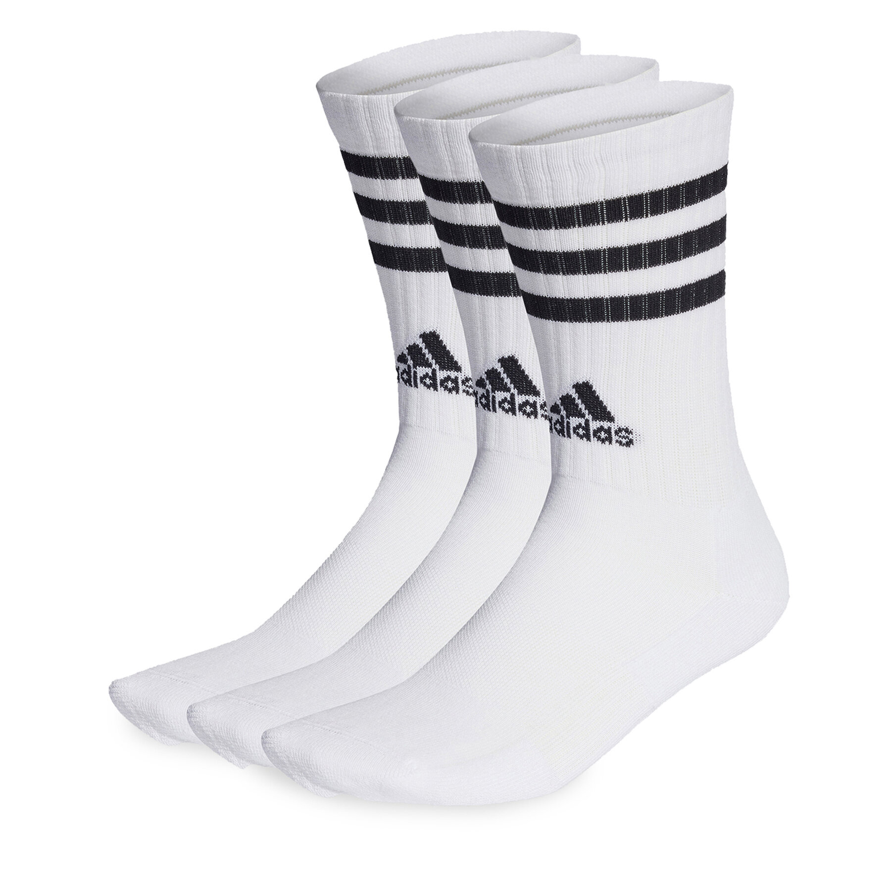 

Високі шкарпетки unisex adidas 3-Stripes Cushioned Crew Socks 3 Pairs HT3458 white/black, Білий