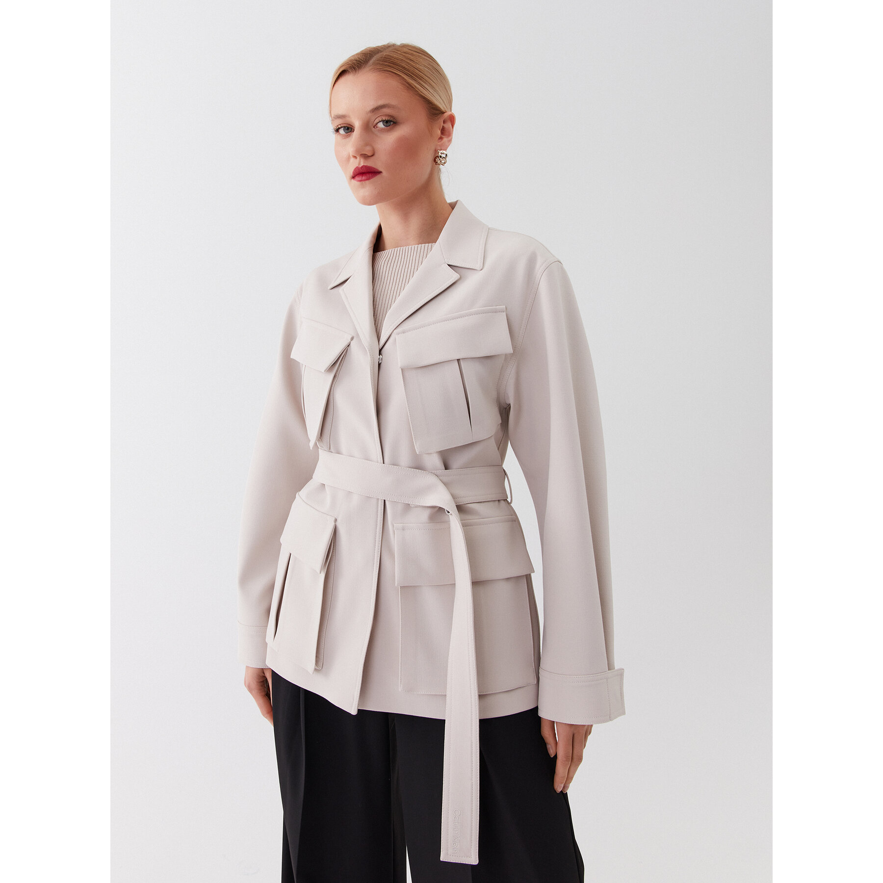 Calvin Klein Übergangsmantel K20K205882 Écru Regular Fit